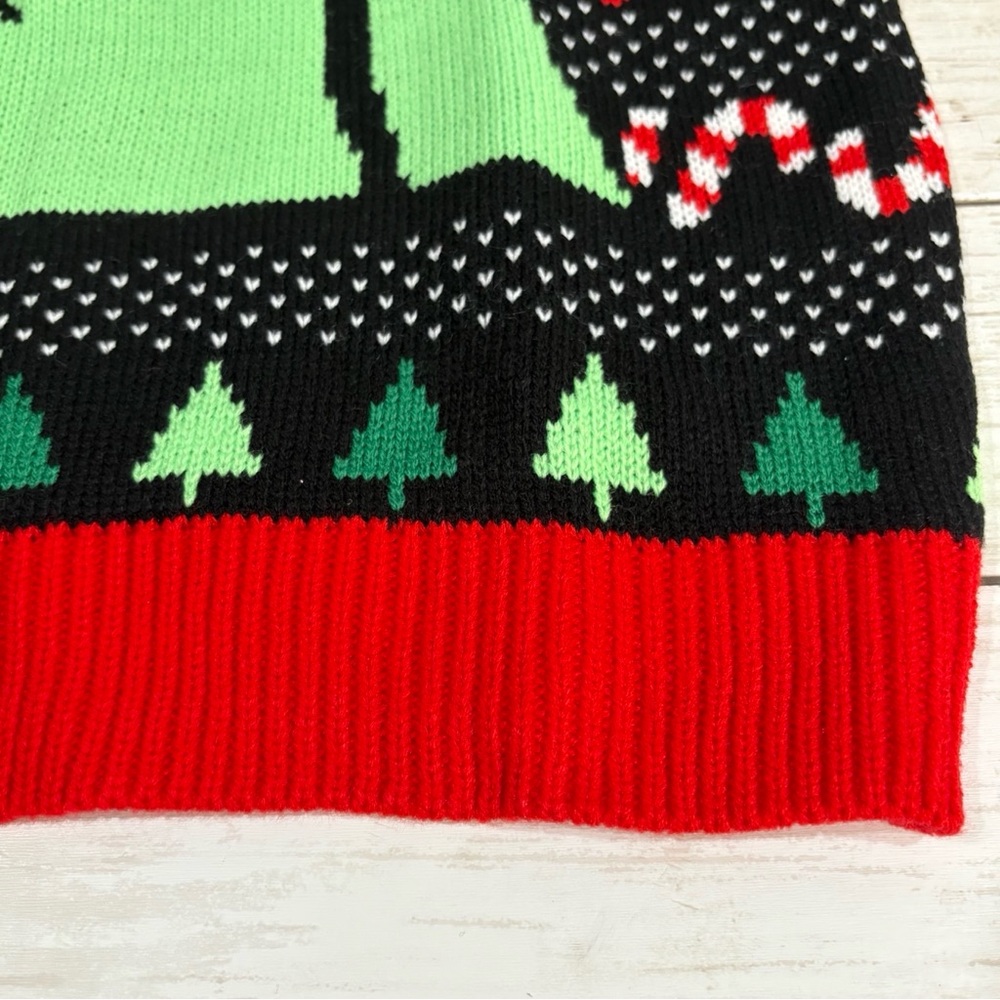 NWT Kids Medium 10/12 Ugly Christmas Sweater Dinosaur Santa T-Rex Boys Girls - Picture 9 of 9